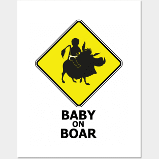 Baby on Boar Posters and Art